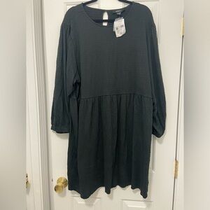 Forever 21 Plus 3X Black Long Sleeve Dress